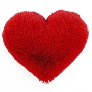 VALENTINES cute big red heart shaped fluffy pillow❤️